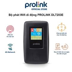 Bộ phát Wifi di động PROLiNK DL7203E dùng SIM 4G LTE 150Mbps, pin 5200mAH lên tới 25h, TFT 1.44