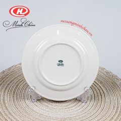 Đĩa Tròn Cạn Sứ Minh Châu Cao Cấp Viền Vàng 12K [NHIỀU SIZE]