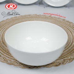 Bát tô sứ xương trắng trơn Và Kẻ Vàng kiểu Hàn sứ Minh Châu - BONETH07