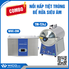 Combo Nồi Hấp TM-T24J Và Bể rửa siêu âm WUC-200 | Khoảng 21 Triệu