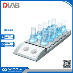 Máy Khuấy Từ Gia Nhiệt 10 Vị Trí Dlab MS-H-S10 | Tối đa 120 độ C
