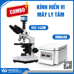 Combo Kính Hiển Vi ICC-14SM Và Máy Ly Tâm DM0408 | Khoảng 15 Triệu