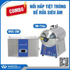 Combo Nồi Hấp TM-T16J Và Bể rửa siêu âm WUC-200 | Khoảng 20 Triệu