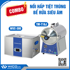 Combo Nồi Hấp TM-T16J Và Bể rửa siêu âm WUC-300 | Khoảng 23 Triệu