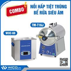 Combo Nồi Hấp TM-T16J Và Bể rửa siêu âm WUC-68 | Khoảng 16 Triệu