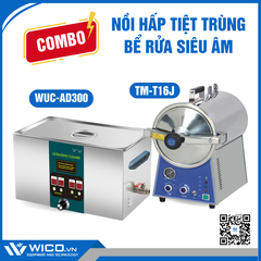 Combo Nồi Hấp TM-T16J Và Bể rửa siêu âm WUC-AD300 | Khoảng 22 Triệu