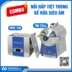 Combo Nồi Hấp TM-T24J Và Bể rửa siêu âm WUC-150 | Khoảng 20 Triệu