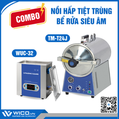 Combo Nồi Hấp TM-T24J Và Bể rửa siêu âm WUC-32 | Khoảng 15 Triệu