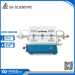 Lò Nung Ống + Gas Flow 1200 Độ SH Scientific SH-FU-120LTG-WG