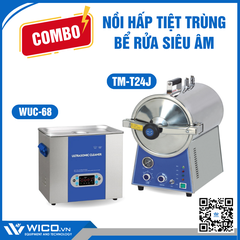 Combo Nồi Hấp TM-T24J Và Bể rửa siêu âm WUC-68 | Khoảng 17 Triệu