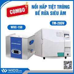 Combo Nồi Hấp TM-20DV Và Bể Rửa Siêu Âm WUC-150 | Khoảng 38 Triệu