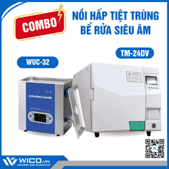 Combo Nồi Hấp TM-24DV Và Bể Rửa Siêu Âm WUC-32 | Khoảng 38 Triệu