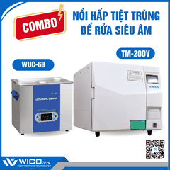 Combo Nồi Hấp TM-20DV Và Bể Rửa Siêu Âm WUC-68 | Khoảng 36 Triệu