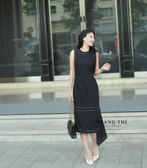 ĐẦM SUÔNG ĐEN SÁT NÁCH VIỀN CHỈ