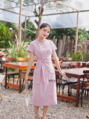 ĐẦM CỘT EO TÍM KHÓI