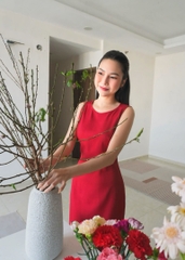 LAHER - Đầm suông xanh cốm