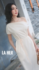 LA HER Đầm lệch vai