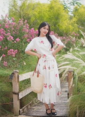 SET BOHO HỌA TIẾT HOA HỒNG