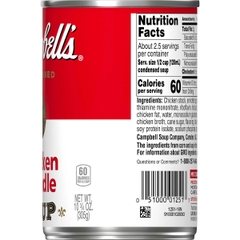 Súp Mì Gà Đóng Hộp Campbell's Condensed Chicken Noodle Soup, Hộp 305g (10.75 Oz.)