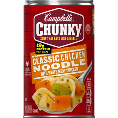 Súp Mì Gà Truyền Thống Đóng Hộp Campbell's Chunky Classic Chicken Noodle Soup, Hộp 527g (18.6 Oz.) 1 Lb. 2.6 Oz.