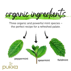 Trà Bạc Hà Hữu Cơ Thơm Mát, Không Chứa Caffeine, Pukka Three Mint Organic Tea , Hộp 20 gói (32gr, 1.12 Oz)