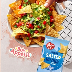 Snack Tortilla Chip Giòn Vị Muối Biển Poco Loco Tortilla Crispy Salted, Gói 200g
