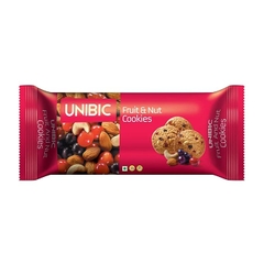 Bánh Qui Chay Trái Cây Và Hạt UNIBIC Fruit And Nut Cookies Vegetarian, Hộp 2 Gói, Mỗi Gói 75g