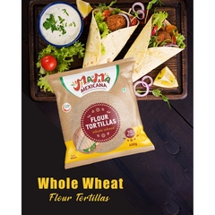 Vỏ Tortilla Nguyên Cám Tortilla Whole Wheat Mama Mexicana (Size 20cm), Gói 10 Vỏ (Gói 450g)