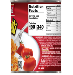 Mì Ý Phô Mai Đóng Lon Campbell's Spaghetti in Tomato Sauce with Cheese, Hộp 448g (15.8 Oz.)