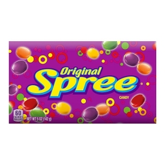Kẹo Trái Cây Giòn Chua Ngọt Spree Original Hard Candy, Crunchy Candy, Theater Box, Hộp 142g (5 Oz.)