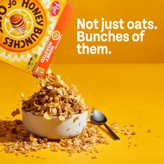 Ngũ Cốc Ăn Sáng Yến Mạch Mật Ong Post Honey Bunches of Oats Honey Roasted Breakfast Cereal, with Granola Clusters and Sliced Almonds, Family Size Cereal, Hộp 510g (1 Lb. 2 Oz.) 18 Oz.