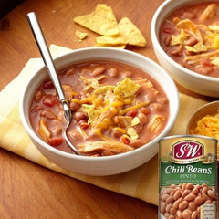 Đậu Cúc Vị Cay Đóng Hộp S&W Pinto Chili Beans, Lon 439g (15.5 Oz.)