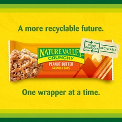 Thanh Ngũ Cốc Yến Mạch Bơ Đậu Phộng Nature Valley Peanut Butter Crunchy Granola Bars, Hộp 12 Thanh (6 Gói) , 253g (8.94 Oz.)