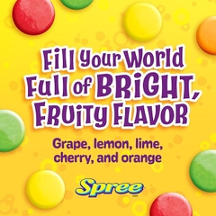 Kẹo Trái Cây Giòn Chua Ngọt Spree Original Hard Candy, Crunchy Candy, Theater Box, Hộp 142g (5 Oz.)