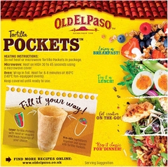 Vỏ Bánh Tortillas Hình Trụ Old El Paso Pockets Tortillas, Túi 223g (8 Vỏ)