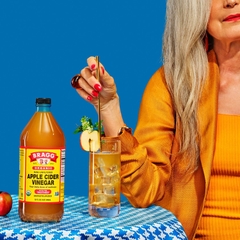 Giấm Táo Hữu Cơ Bragg, Có Con Giấm Organic Apple Cider Vinegar with The 'Mother', Raw-Unfiltered, Chai 946ml (16 fl oz )