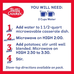 Khoai Tây Nghiền 4 Vị Phô Mai Betty Crocker Four Cheese Mashed Potatoes, Gói 113g (4 Oz.)