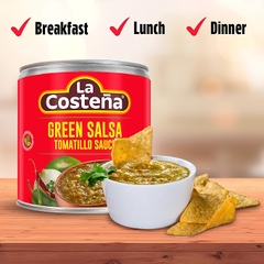 Sốt Salsa Xanh Tomatillo Mexico La Costena Green Salsa Tomatillo Sauce, Lon 2.95kg