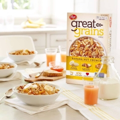 Ngũ Cốc Ăn Sáng Giòn Với Chuối Post Great Grains Banana Nut Crunch Breakfast Cereal, Hộp 439g (15.5 Oz.)