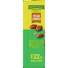 Thanh Ngũ Cốc Yến Mạch Hạt Hồ Đào Nature Valley Pecan Crunchy Granola Bars, Hộp 12 Thanh (6 Gói) , 253g (8.94 Oz.)