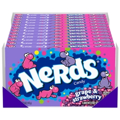 Kẹo Trái Cây Nho & Dâu Tây Nerds Grape & Strawberry Candy Theater Box, Hộp 141g (5 Oz.)