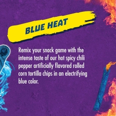 Snack Tortilla Cuộn Cay Chua Takis Blue Heat Rolled Corn Tortilla Chips, Gói 100g