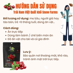 Trái Nam Việt Quất Khô Tự Nhiên Snow Farms Dried Cranberries, Gói 120g