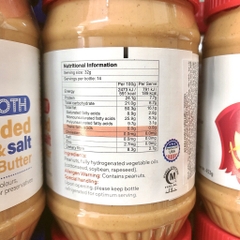 Bơ Đậu Phộng Không Đường Có Hạt Giòn Yogood No Added Sugar Crunchy Peanut Butter, Hộp 453g