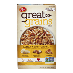 Ngũ Cốc Ăn Sáng Giòn Với Chuối Post Great Grains Banana Nut Crunch Breakfast Cereal, Hộp 439g (15.5 Oz.)