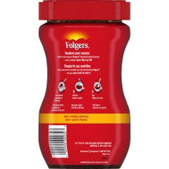 Cà Phê Đen Hòa Tan Uống Liền Folgers Classic Roast Instant Coffee Crystals, Hộp 226g (8 Oz.)