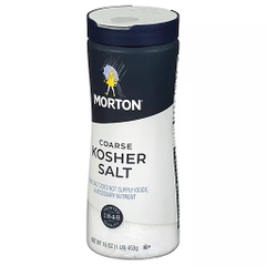 Muối Kosher Không I-Ốt Morton Coarse Kosher Salt, Hộp 453g (16 Oz.)