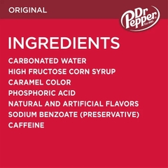 Nước Ngọt Có Ga Dr Pepper Vị Nguyên Bản Dr Pepper Authentic Blend Of 23 Flavors, Thùng 12 Lon x 355ml (12 Oz.)