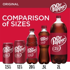 Nước Ngọt Có Ga Dr Pepper Vị Nguyên Bản Dr Pepper Authentic Blend Of 23 Flavors, Thùng 12 Lon x 355ml (12 Oz.)