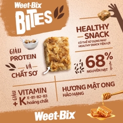 Bánh Ngũ Cốc Ăn Sáng Weet-Bix Bites Vị Mật Ong Giòn Giàu Chất Xơ Ít Đường, Hộp 500g